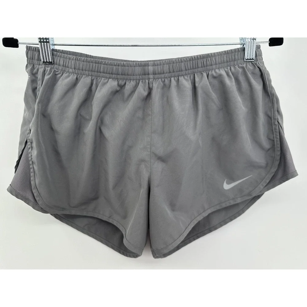 Nike Dri-Fit Built-in-Brief Tempo Running Shorts Medium Women's Zipper Pocket